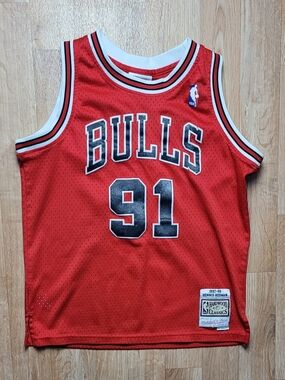 Dennis Rodman Chicago Bulls Mitchell & Ness Off-Court Swingman Jersey Large